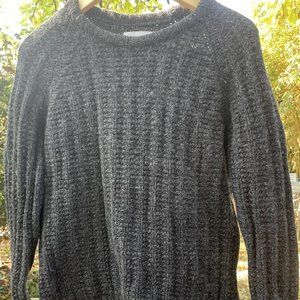 Our Legacy 1980-81 100% Wool Heavy Knitted Round neck Size Small Charcoal